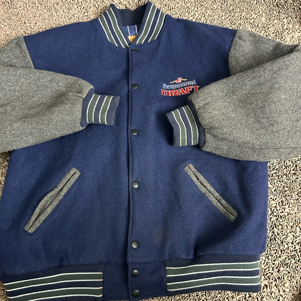 Kids Blue and Gray Varsity Jacket